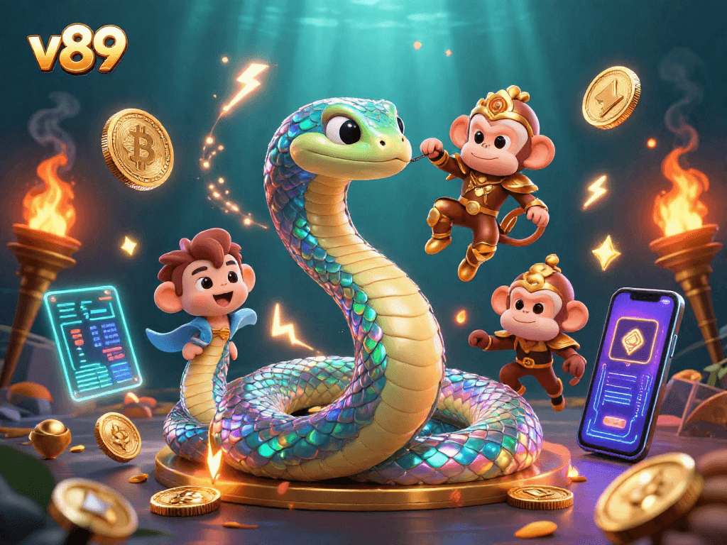 Mengakses v89 dengan mudah melalui logo aplikasi dalam gambar slot online yang menarik.