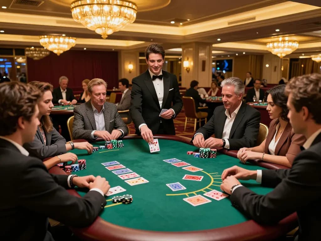 Players engaging in a thrilling blackjack game at rokok 88 casino table.