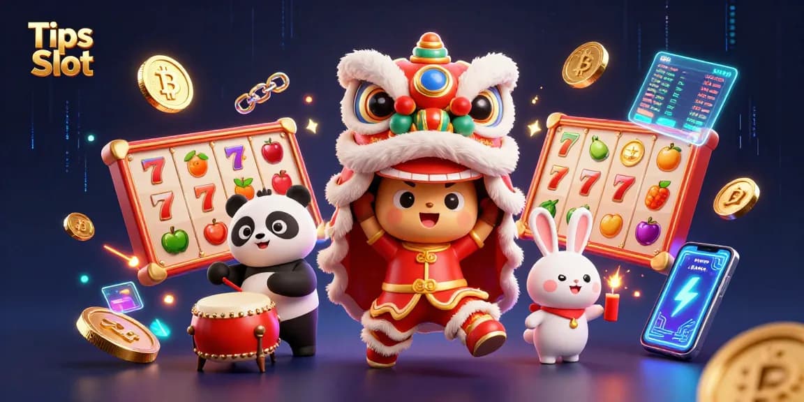 Discover winning strategies with Tips Slot in this vibrant Asian-themed casino scene.
