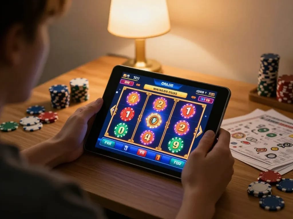 Berkolaborasi dengan permainan slot bonusnewmember di tablet dalam suasana rumah yang nyaman.