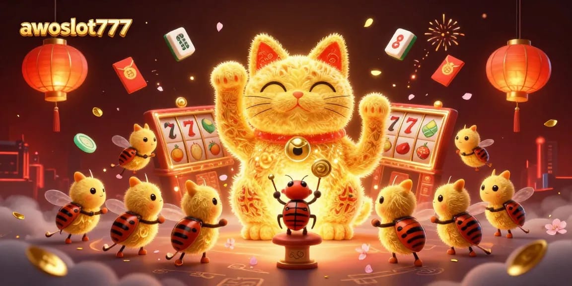 Experience the vibrant awslot777 world with captivating casino symbols and dynamic characters!