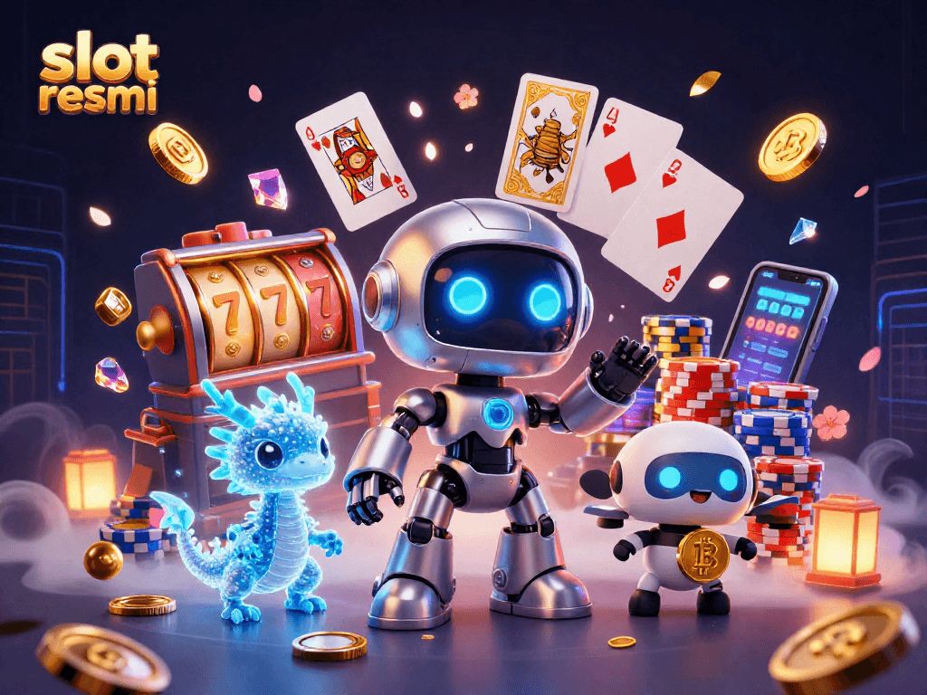 Menangkan slot resmi dengan simbol keberuntungan dan karakter 3D menarik dalam permainan kasino.