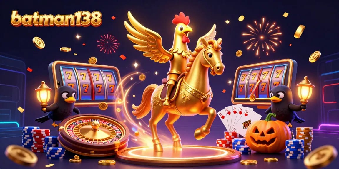 Engage with batman138 for thrilling casino adventures in a vibrant midnight scene.
