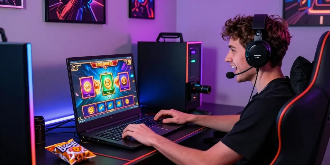 Pemain slot menikmati permainan online dengan hadiah menarik dalam suasana gaming yang dinamis.