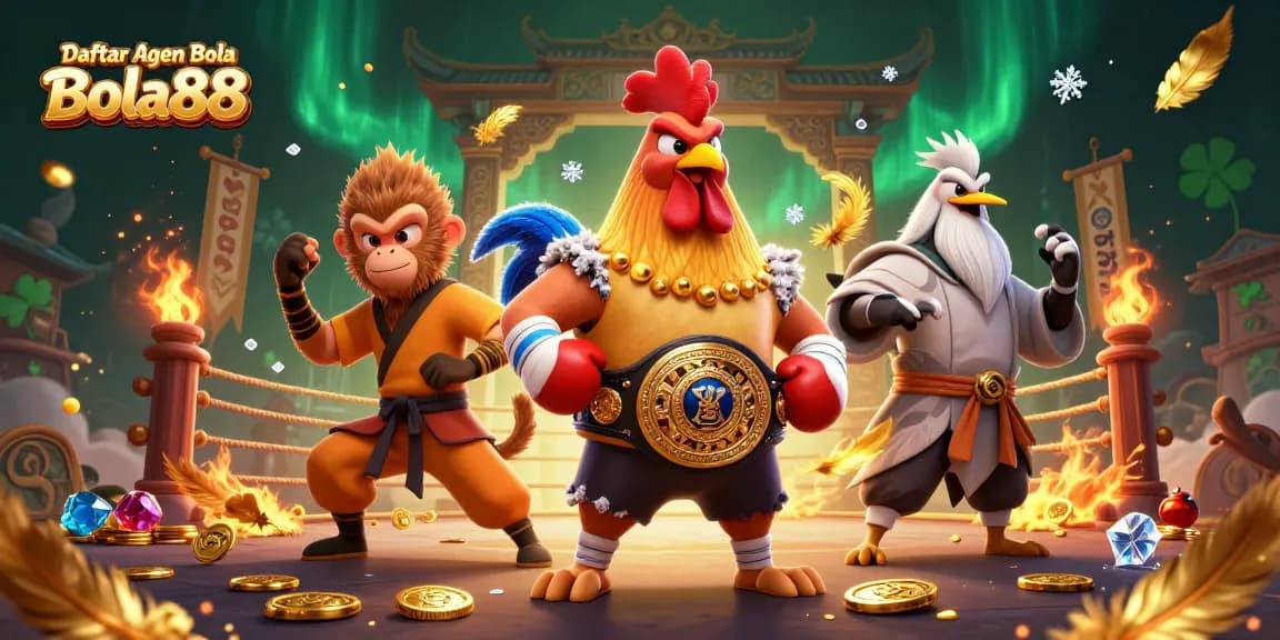 Engage with Daftar Agen Bola Bola88 through dynamic casino action featuring vibrant characters.