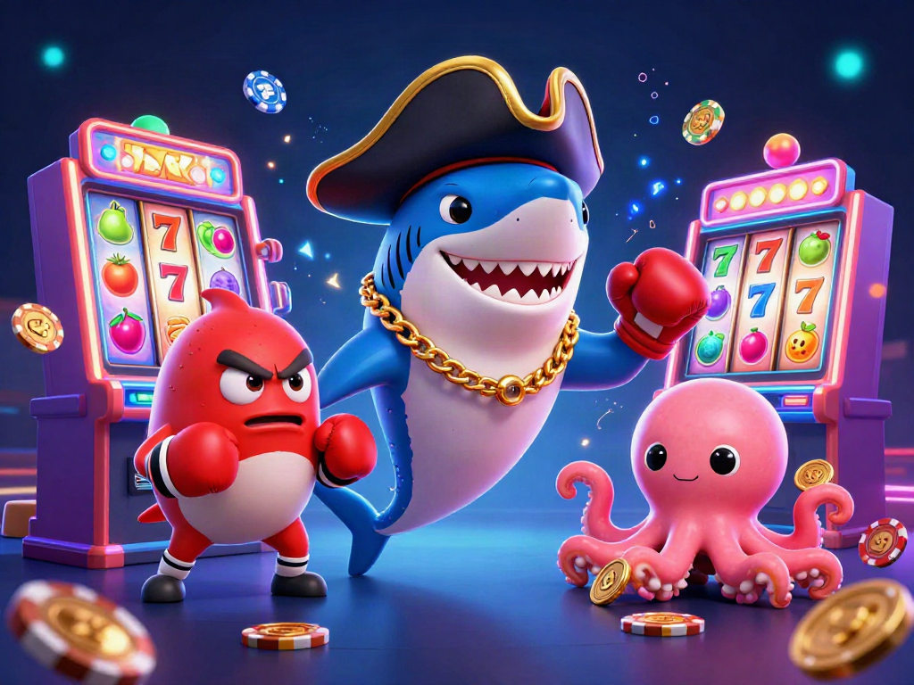 Engage in thrilling gameplay at phimmoi net mới with vibrant casino characters and colorful slot machines.