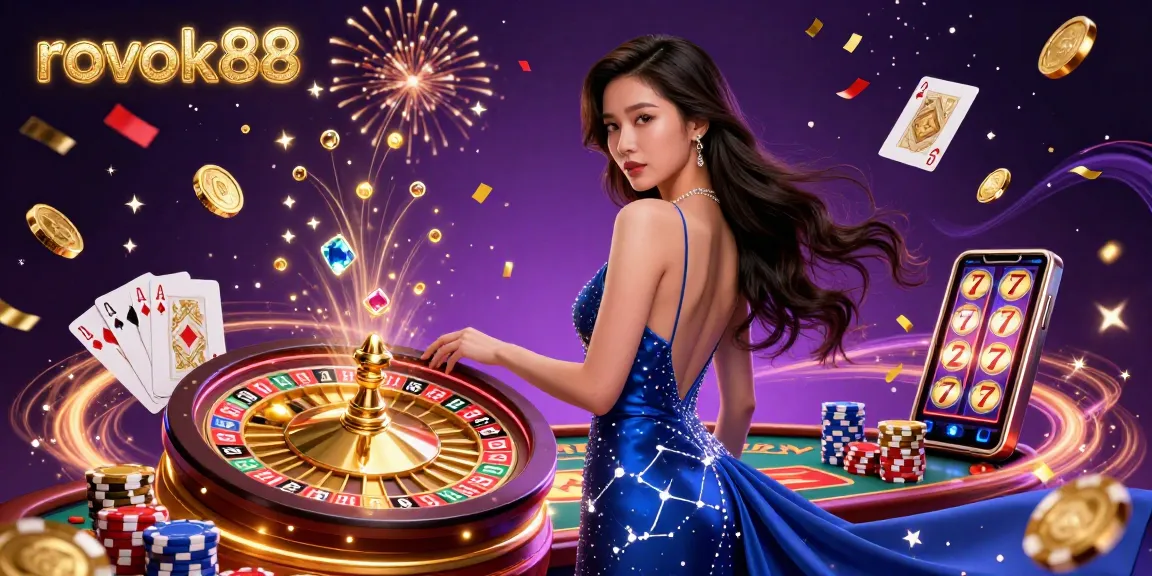 Experience thrilling gameplay at rokok88 surrounded by shimmering coins and vibrant gambling action.