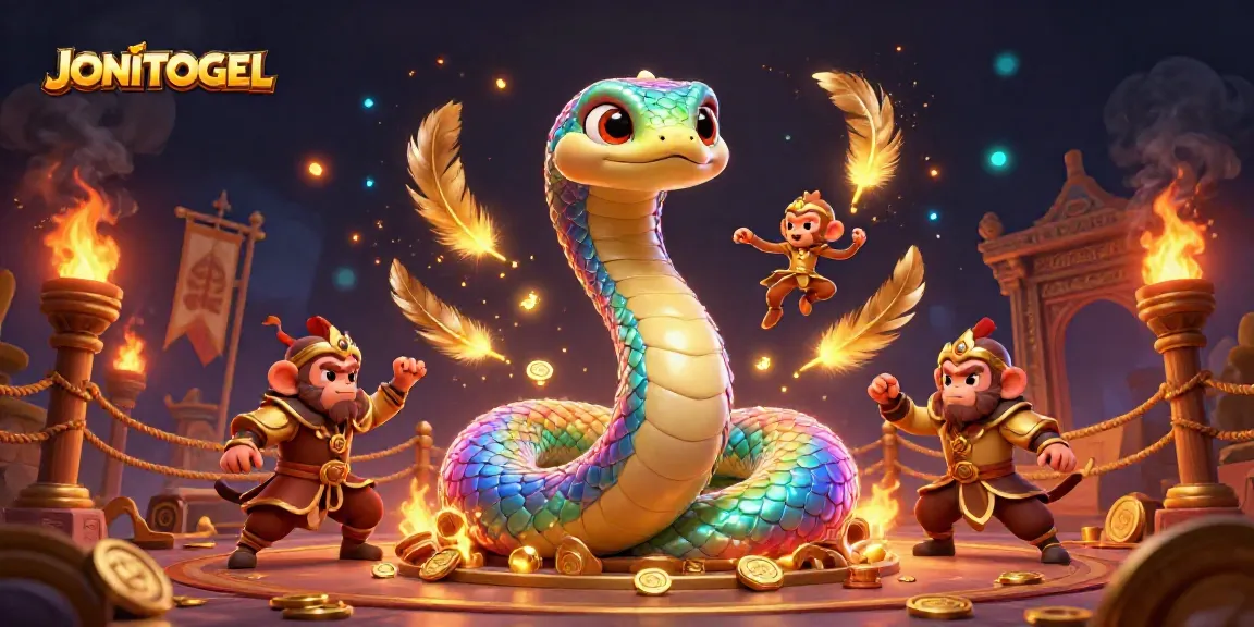 Engage in thrilling online gaming with JONITOGEL, featuring vibrant characters and magical elements.