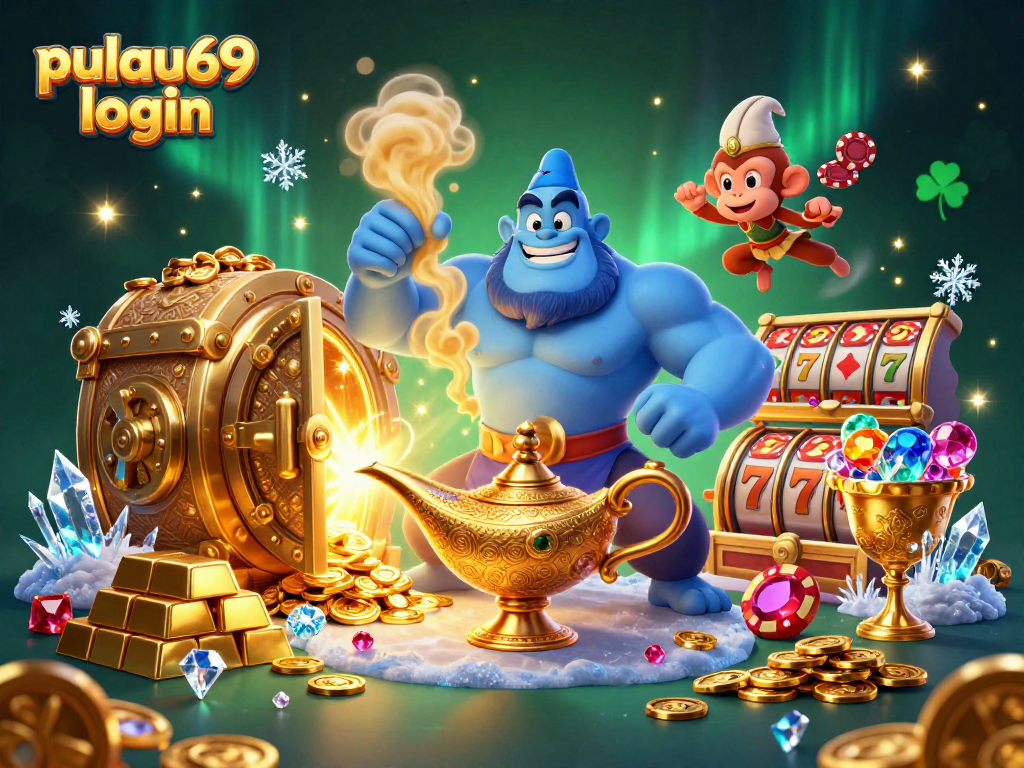 Engage with pulau69 login through vibrant casino scenes filled with treasures and gaming excitement.