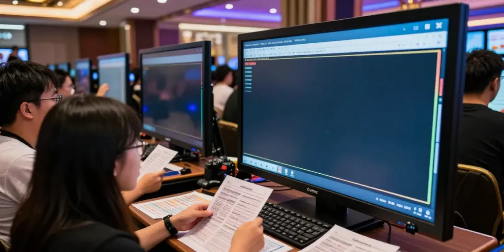 Pengundian langsung Data Macau dengan pemain menyaksikan hasil, suasana penuh semangat dan data prediksi terlihat.