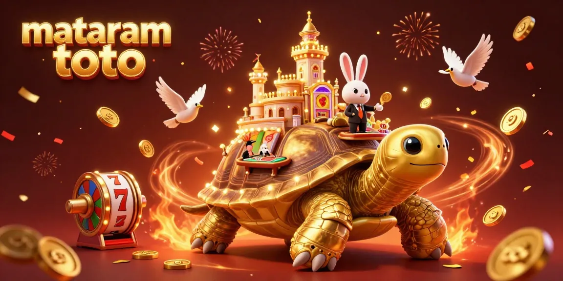 Experience the excitement of mataram toto as a golden tortoise casino scene comes alive with a rabbit dealer.