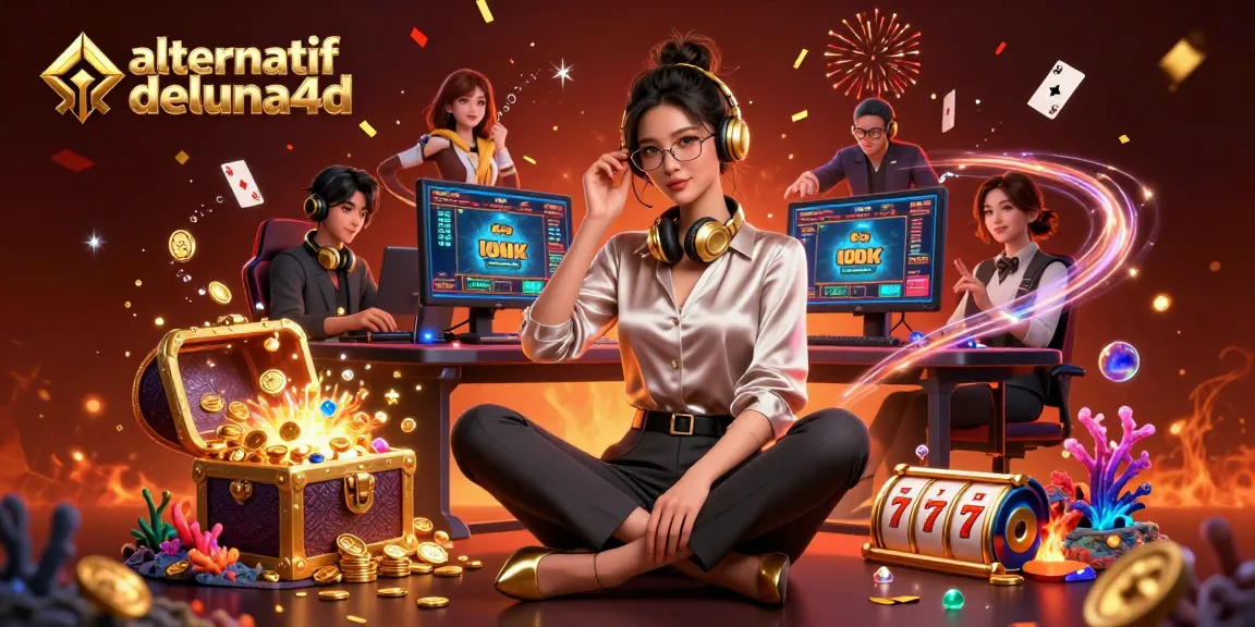 Engage with the thrilling gaming experience at alternatif deluna4d, surrounded by winning elements and dynamic visuals.