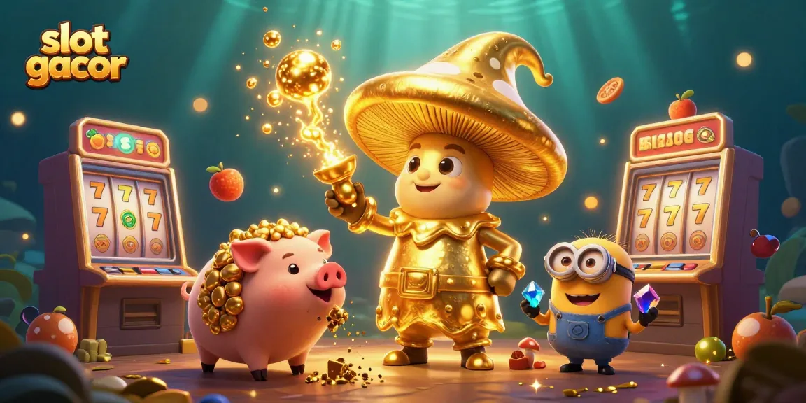 Engage with slot gacor treasures found in a whimsical 3D scene filled with magic and excitement.