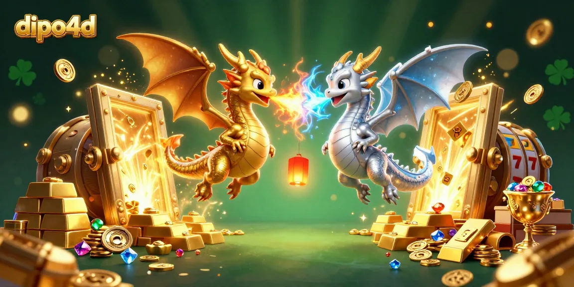 Engage with dipo4d for an exhilarating online gambling experience amidst a vibrant treasure scene.