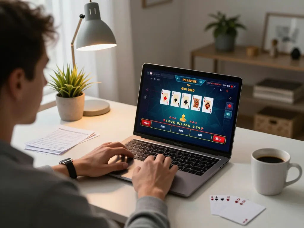 LGO99 Situs Game Online Terpercaya Di INDONESIA highlights a player engaging in an online blackjack strategy session.