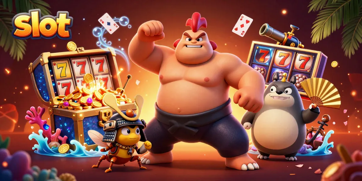 Spin the slot reels with fierce characters in a colorful casino-themed underwater adventure.