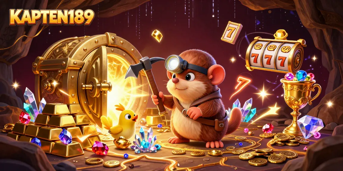 KAPTEN189 memberikan pengalaman bermain slot online terbaik dengan karakter lucu dan harta karun yang berkilau.