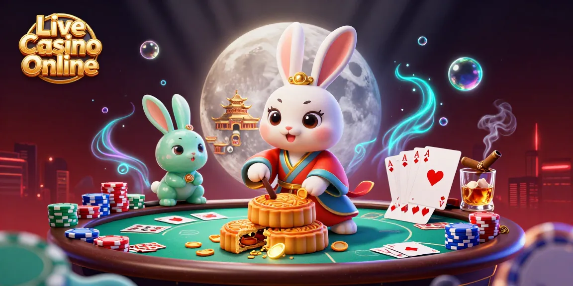 Experience the thrill of Live Casino Online with vibrant characters and game elements.