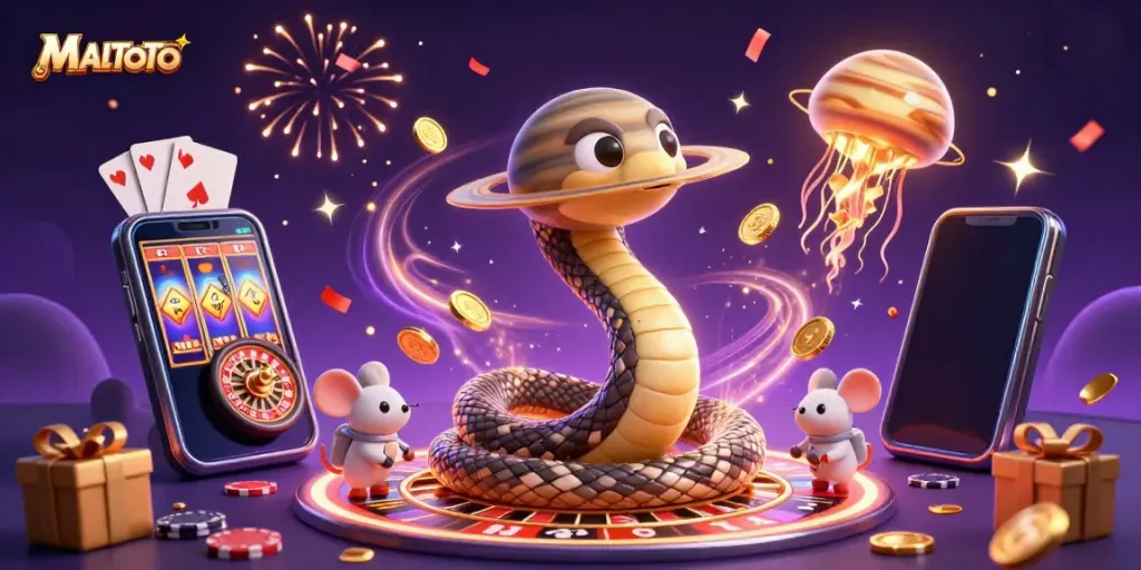 MALITOTO brings excitement with a cosmic roulette scene featuring tiny astronaut mice betting in a vibrant illustration.