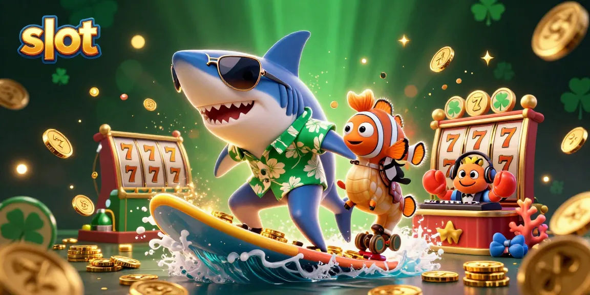 Experience thrilling slot gameplay with a vibrant 3D cartoon casino scene featuring dynamic winning elements.