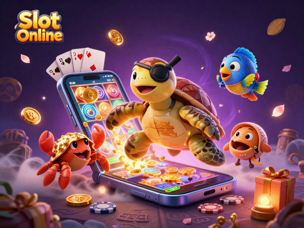 Experience Slot Online adventure with characters amidst treasure and dynamic gaming elements.