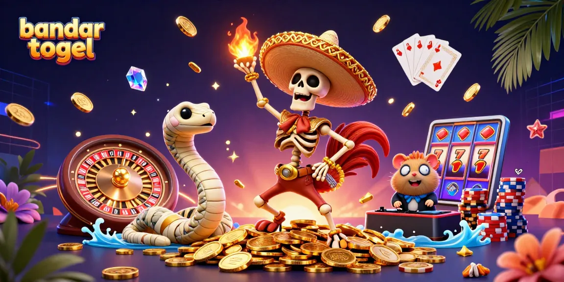 Aktivitas bandar togel dengan skeleton mariachi dan karakter unik di kasino 3D