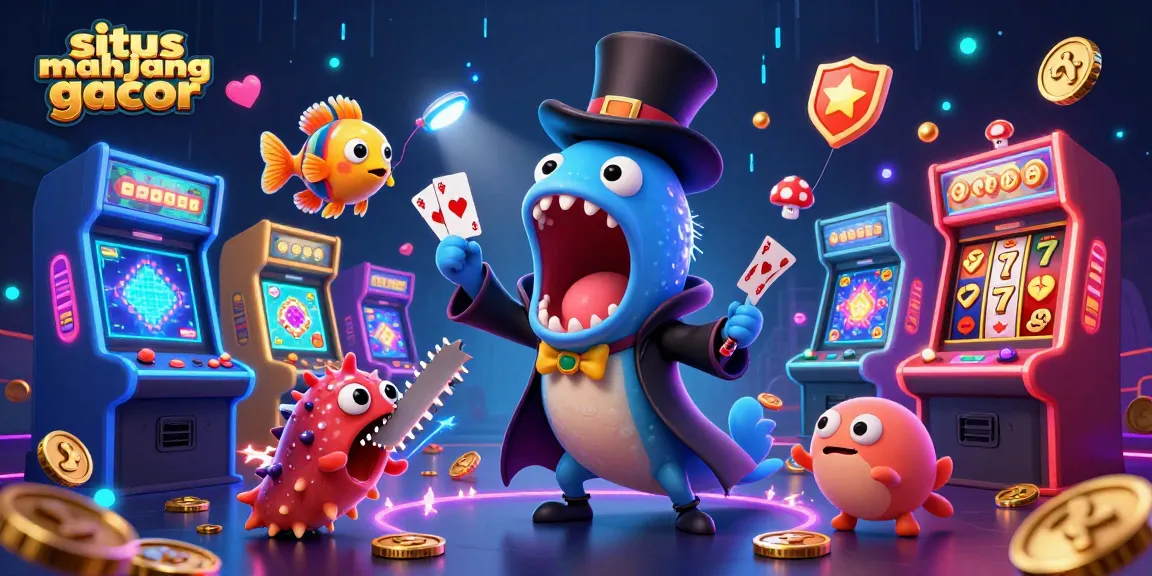 Play thrilling games on situs mahjong gacor, featuring a fun magical underwater scene with vibrant casino elements.