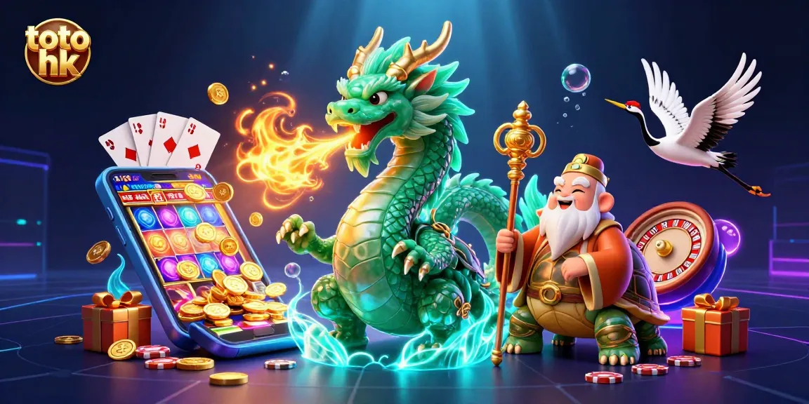 Menangkan permainan toto hk dengan keberuntungan dari naga, penyu, dan crane di kasino online.