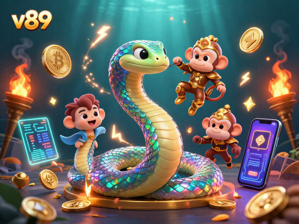 Mengakses v89 dengan mudah melalui logo aplikasi dalam gambar slot online yang menarik.