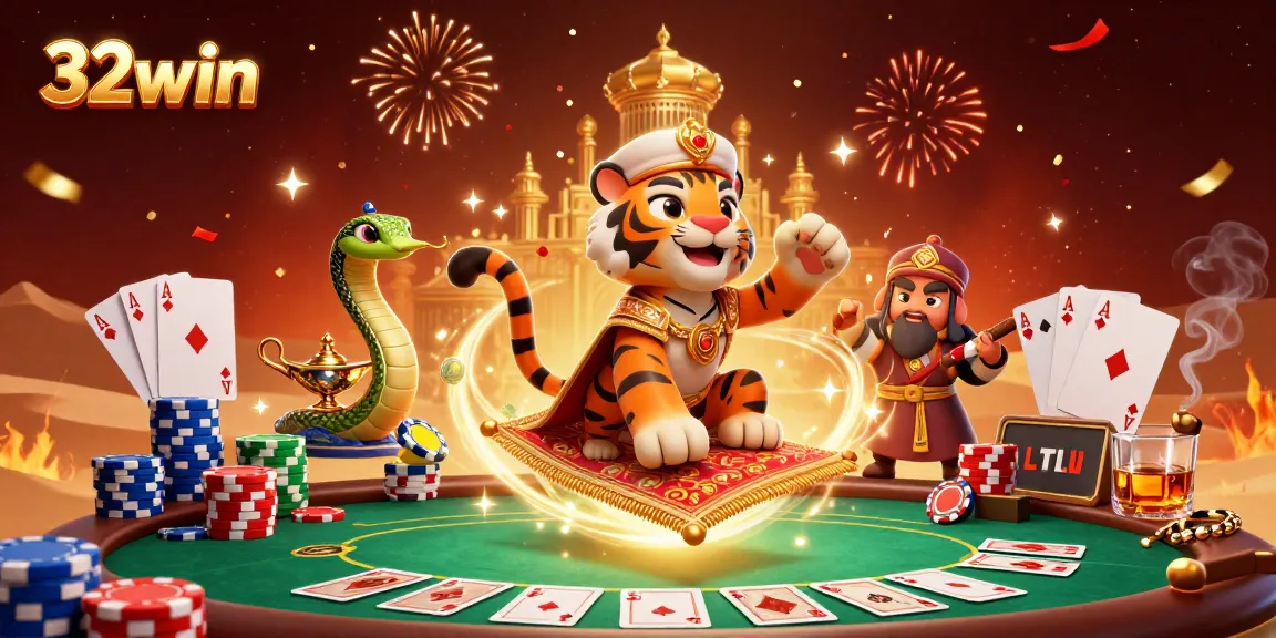 Experience thrilling gaming action at 32win with engaging poker visuals and vibrant casino elements.