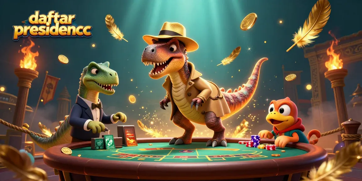 Engage in thrilling gameplay with daftar presidencc at a vibrant blackjack table featuring whimsical characters.