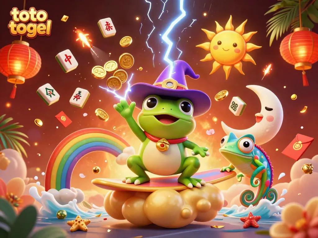 Win big with toto togel in this vibrant, detailed 3D illustration of luck and fortune.