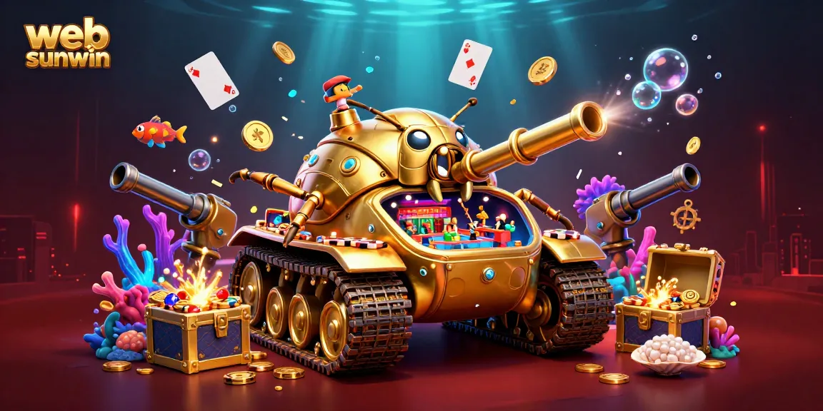 Engage with the exciting world of web sunwin, showcasing a vibrant 3D casino adventure bursting with treasures.