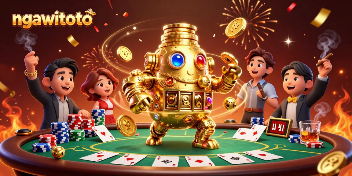 Menangkan permainan di ngawitoto dengan visual yang memukau dari karakter golem emas dan elemen kasino yang kaya.