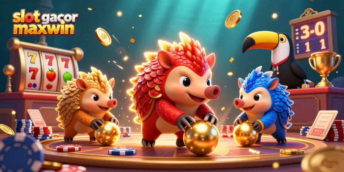 Menangkan slot gacor maxwin dengan pangolin beradu melakukan bowling chip poker di kasino yang seru.