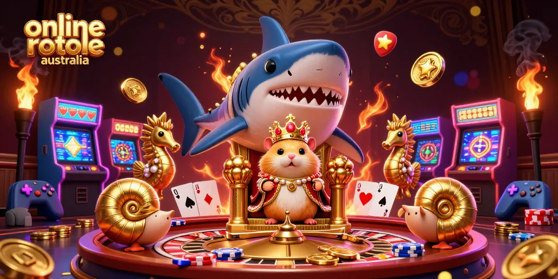 Experience the excitement of online roulette Australia with vibrant characters and casino-themed elements.