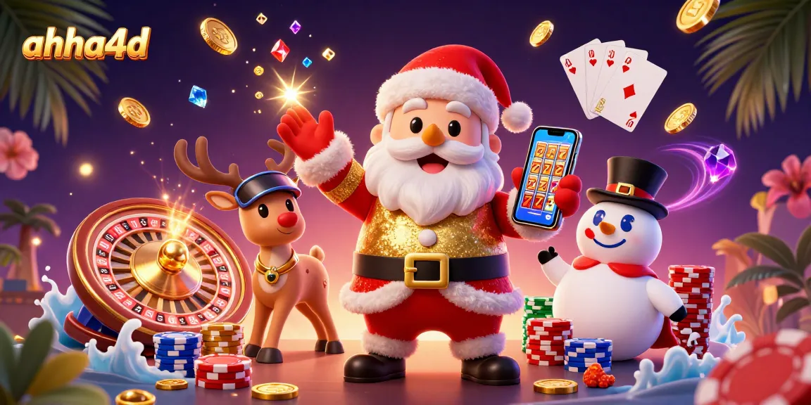 Experience thrilling gaming with ahha4d, where Santa and friends share slot jackpot excitement.