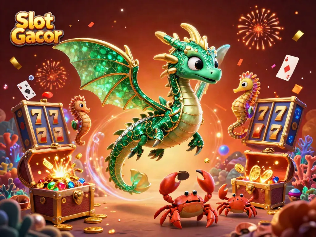 Engage with Slot Gacor by exploring vibrant casino adventures enriched with gold coins and glowing underwater elements.