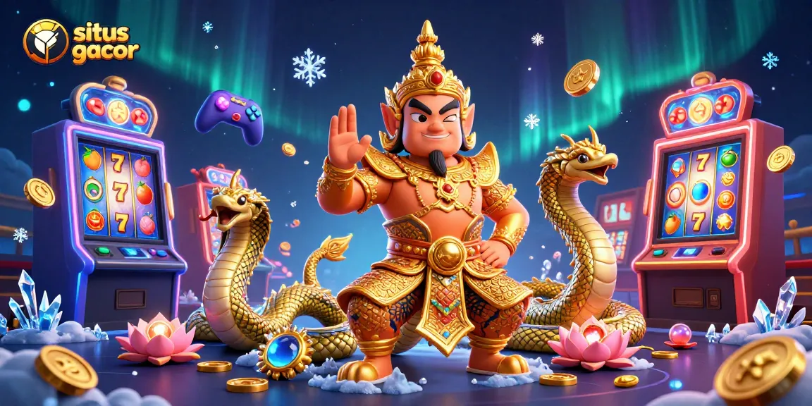 Experience the thrill of situs slot gacor with vibrant slot machines and dynamic 3D characters.