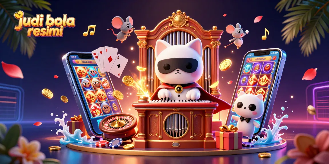 Experience thrilling judi bola resmi betting in a vibrant casino scene with dynamic elements.