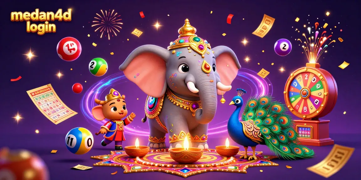Menangkan lotere dengan medan4d login, lihat elemen keberuntungan dalam ilustrasi kasino ini.