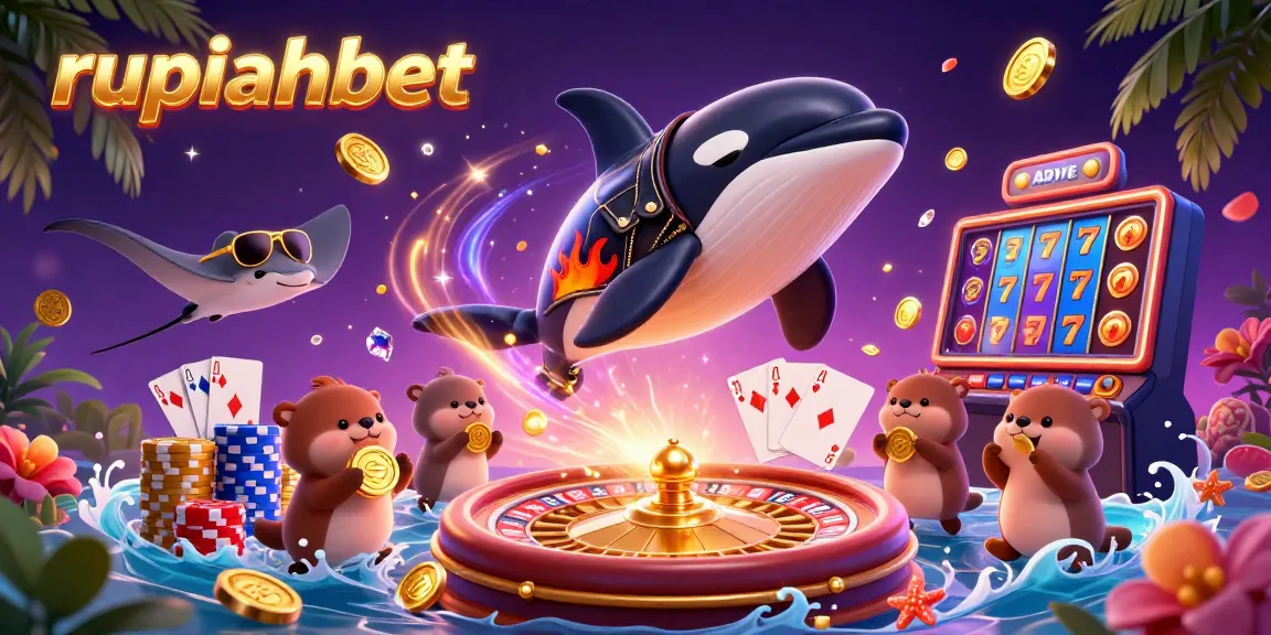 Experience the excitement of rupiahbet casino gaming with dynamic characters and vibrant casino elements.