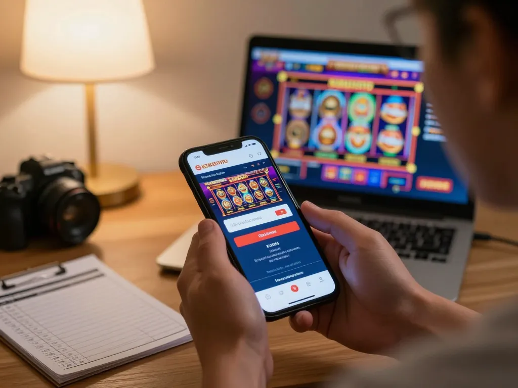 Terlibat dengan login KENZOTOTO di smartphone untuk permainan kasino online dalam suasana yang nyaman.