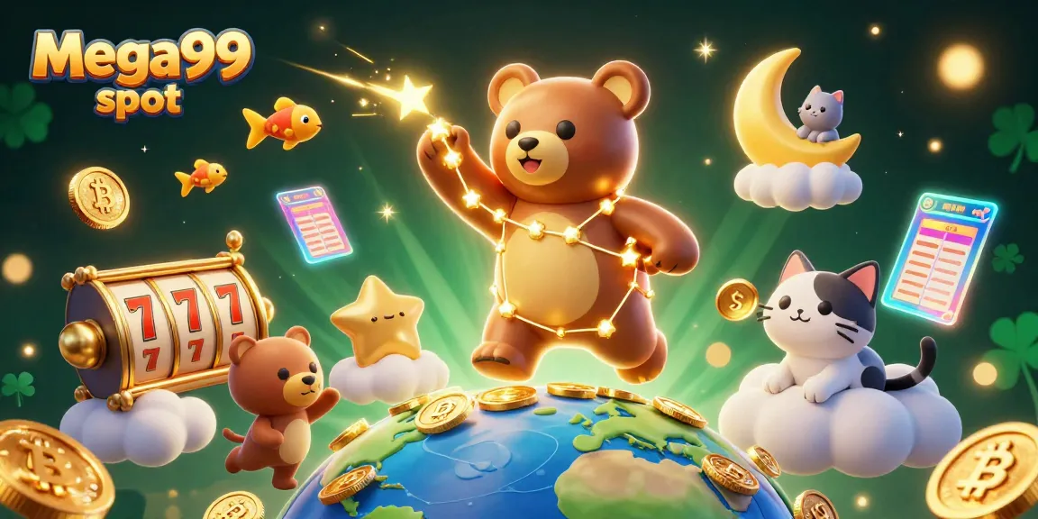 Engage in thrilling mega99 slot action with dazzling characters scooping up winnings!