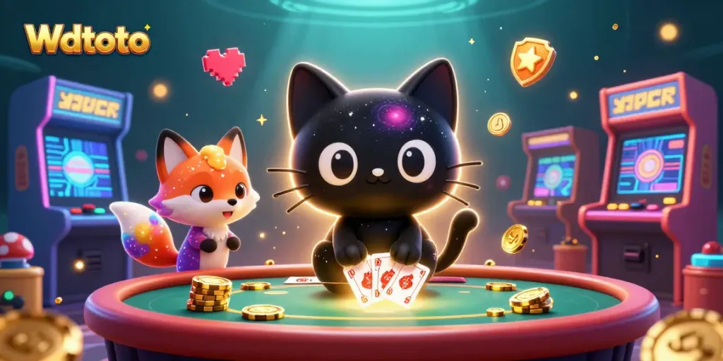 Wdtoto memicu keberuntungan dengan kucing hitam galaksi dan teman rubah nebula.
