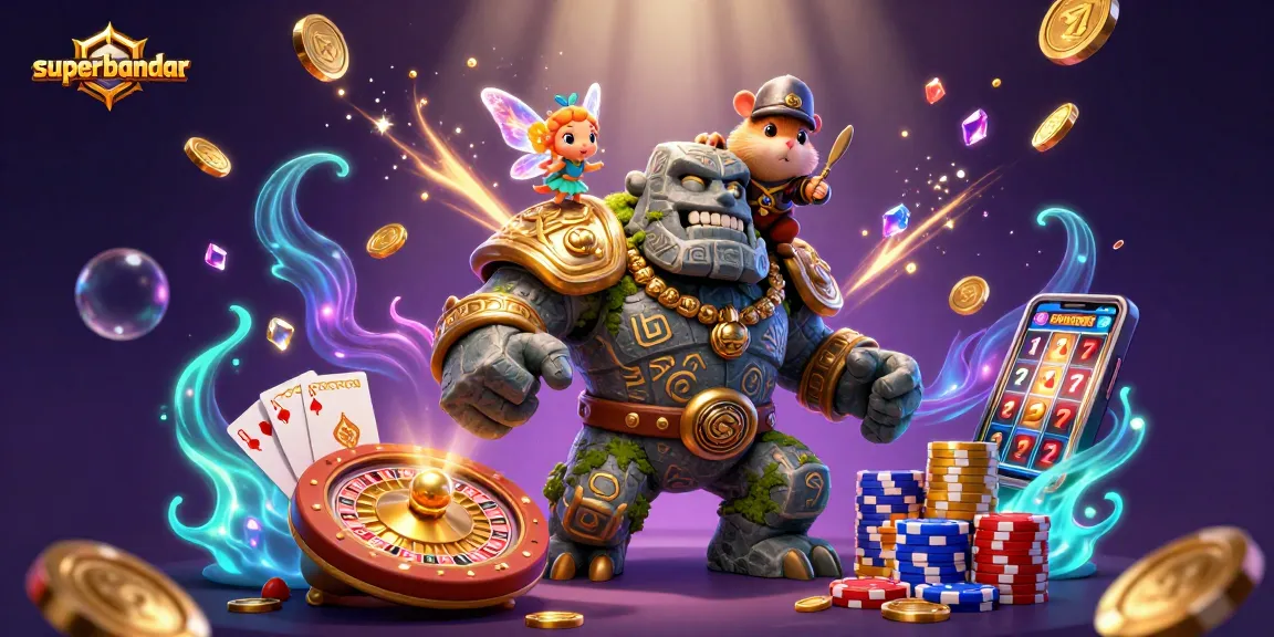 Superbandar menghidupkan suasana kasino dengan golem kuno dan si kecil peri, siap bermain!