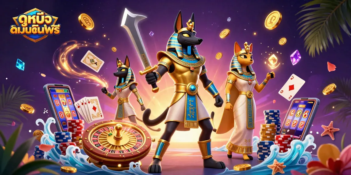 Engage with ดูหนังออนไลน์ฟรี as Anubis and Bastet dominate a vibrant casino scene filled with action and excitement.