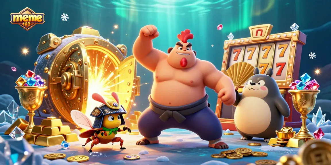 Unleashing excitement at meme128 with a sumo rooster, samurai cricket, and treasure!