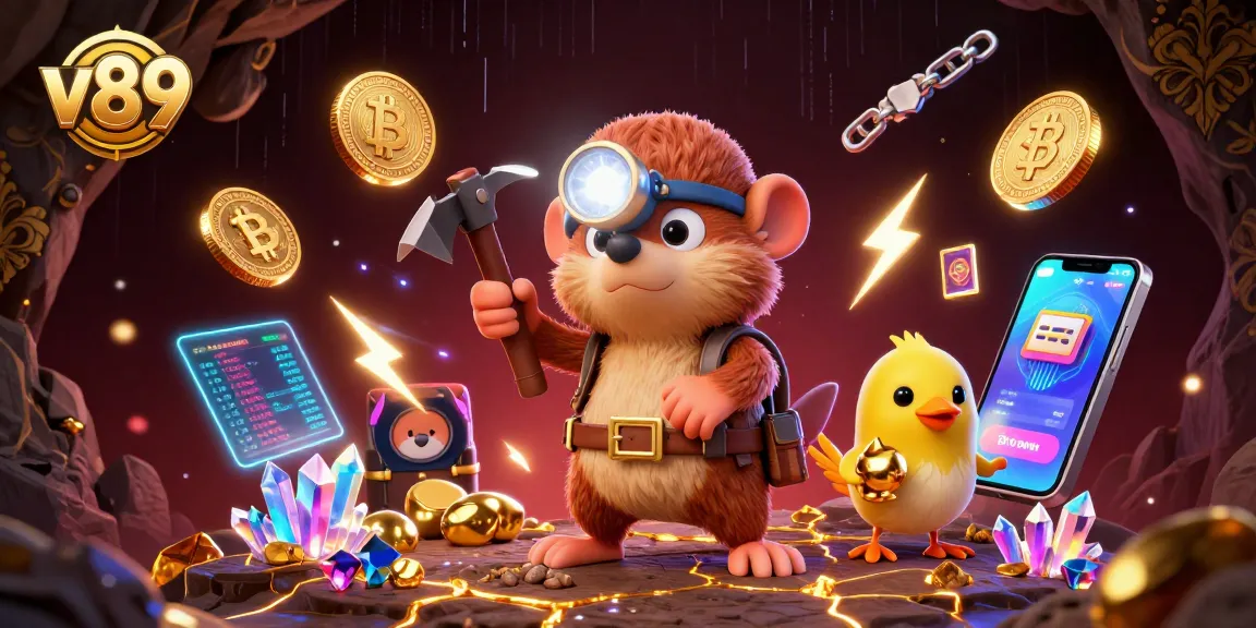 Menangkan jackpot bermain di kasino v89 dengan karakter pencari harta 3D yang imersif.