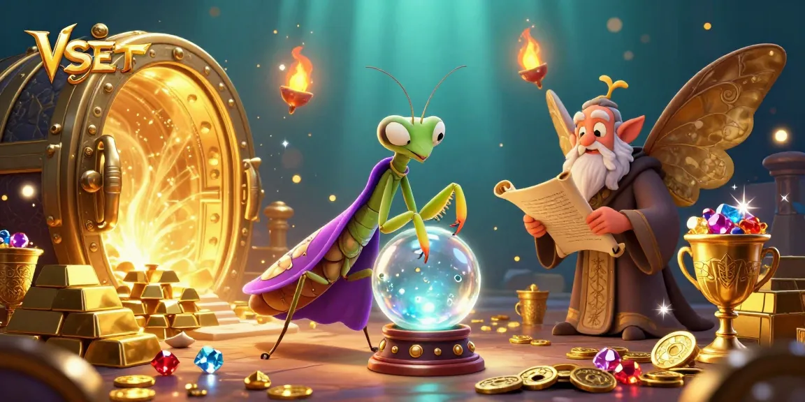 Engage with VSBETās thrilling adventures through a mystical 3D casino landscape with fortune tellers and treasures.